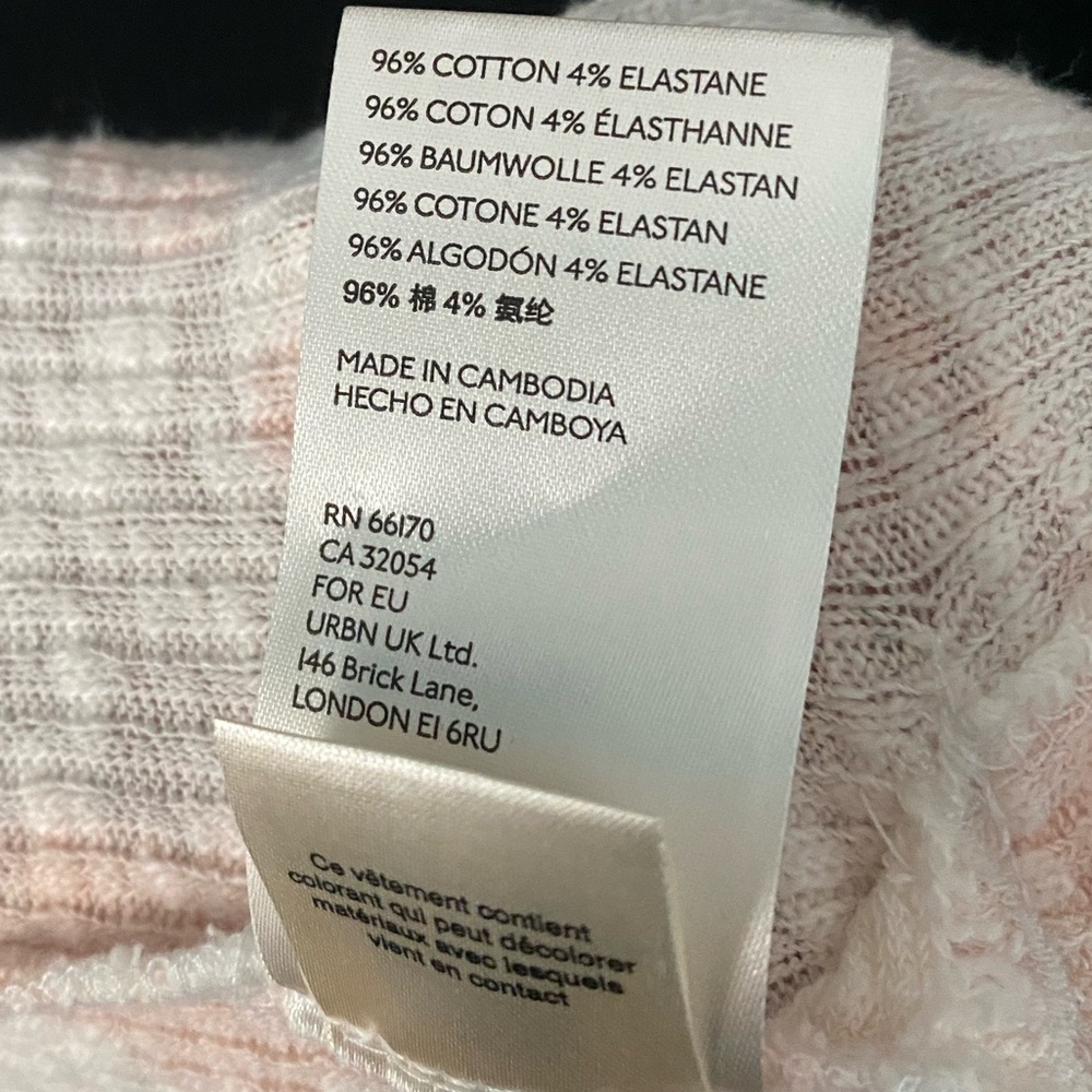 We the Free Free People Swirl Tee Tie Dye Mock Neck Rib Thermal Top | medium - Picture 7 of 7